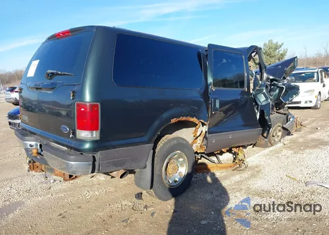 2002 Ford Excursion Xlt из США, поврежденный, VIN 1FMSU41F82EA23163